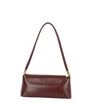 Push-lock Flap Shoulder Bag