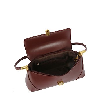 Push-lock Flap Shoulder Bag