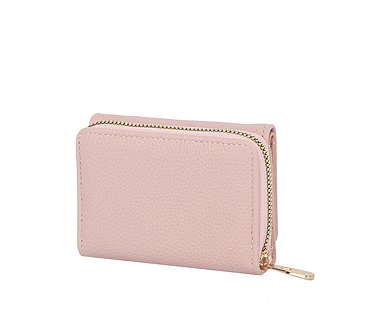 Small Flower Embellishment Tri-fold Wallet
