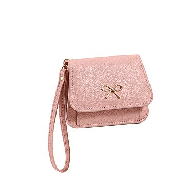 wholesale Bowknot Flap Wristlet Clutch