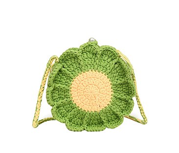 Flower Crochet Crossbody Bag