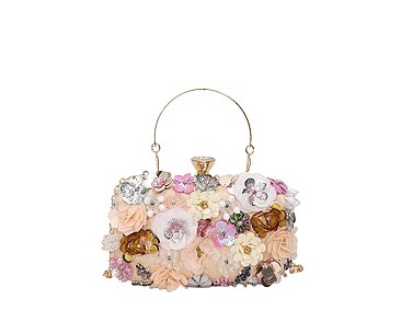 3D Flower Evening Clutch