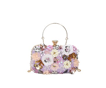 3D Flower Evening Clutch