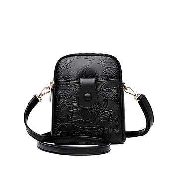 Embossed Flower Western Crossbody Bag