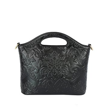 Embossed Flower Satchel