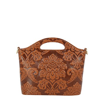 Embossed Flower Satchel