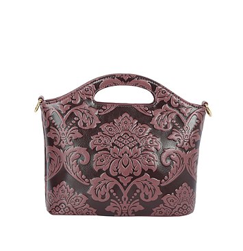 Embossed Flower Satchel