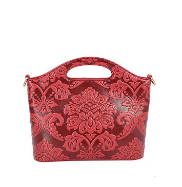 Embossed Flower Satchel