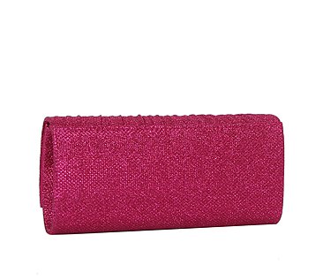 Glitter Pleated Clutch