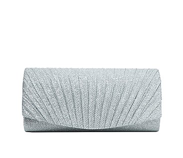 Glitter Pleated Clutch