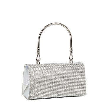 Rhinestone Top Handle Clutch