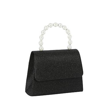 Glitter Pearl Top Handle Clutch