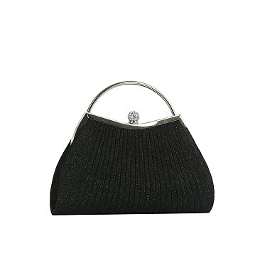 Glitter Pleated Clutch