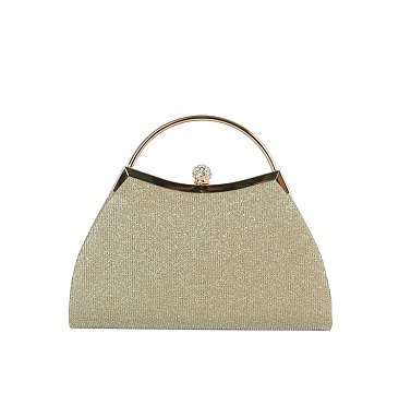 Glitter Pleated Clutch