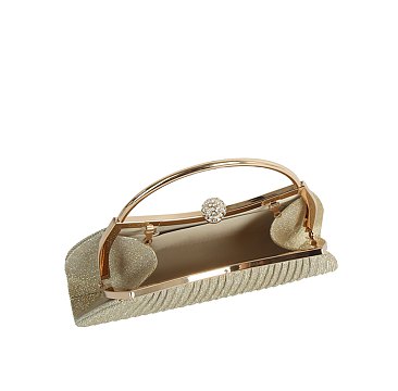Glitter Pleated Clutch