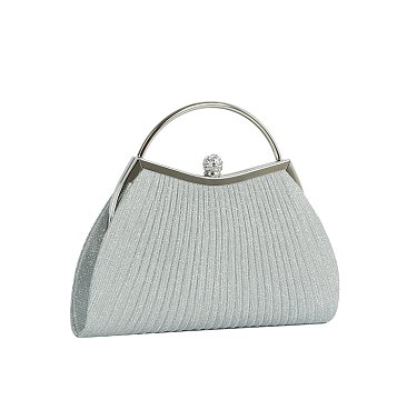 Glitter Pleated Clutch