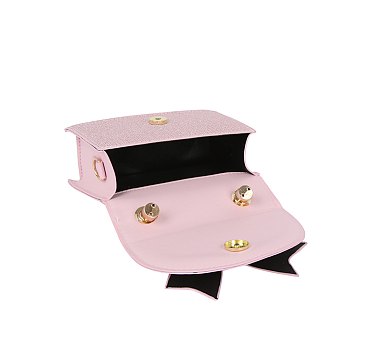 Bow-accent Shimmer Mini Bag