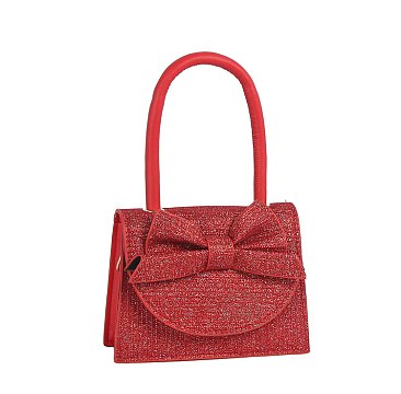 Bow-accent Shimmer Mini Bag