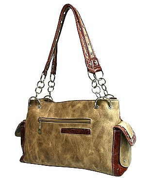 Rhinestone Gun Western Satchel