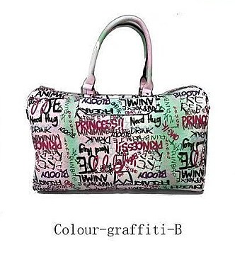 Trendy Graffiti Print  Duffle Bag