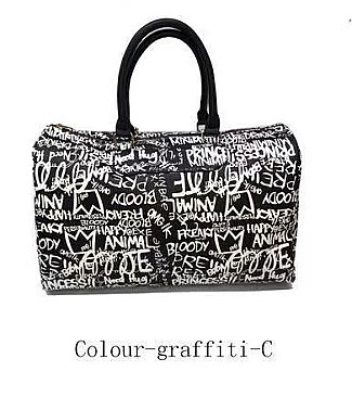 Trendy Graffiti Print  Duffle Bag