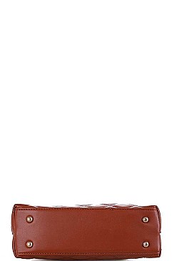 STITCHED CROSSBODY BAG WITH LINKED CHAIN