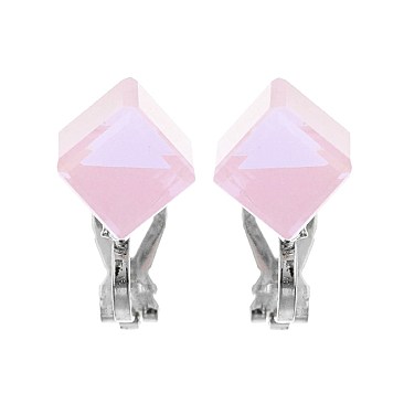 Fashionable Aqua Stylish Crystal Cube Earrings SLGS2