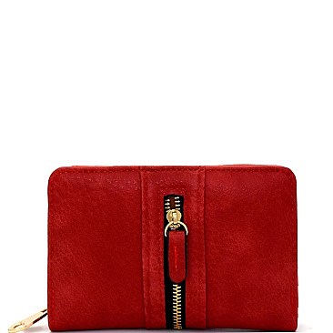 GS308-LP Zipper Accent Rear Compartment Medium Bi-fold Wallet