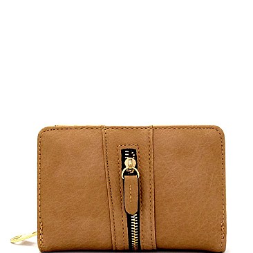 GS308-LP Zipper Accent Rear Compartment Medium Bi-fold Wallet