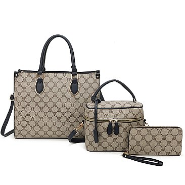 Teddy Bear Monogram 3-in-1 Satchel Set