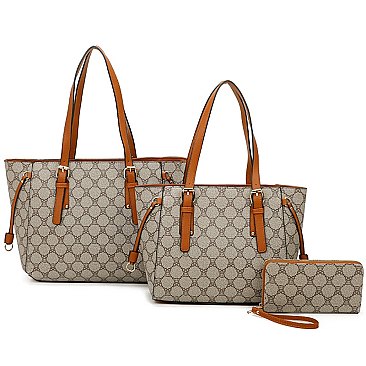 Teddy Bear Monogram 3-in-1 Shopper Set