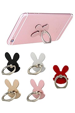 PACK OF (12 PCS) BUNNY RING-GRIP ANTI-DROP FINGER HOLDER FM-GT4897