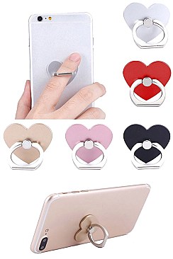 PACK OF (12 PCS) HEART RING-GRIP ANTI-DROP FINGER HOLDER FM-GT49220