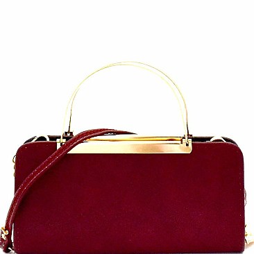 Metal Handle Accent Wallet Compartment Cross Body MH-GY128