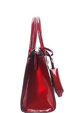 CHECK SATCHEL WITH WALLET 3PC SET