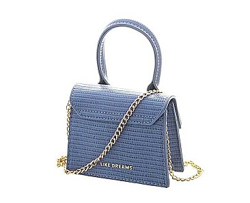 MINI CUTE PATTERNED DESIGN WITH HANDLE CROSSBODY BAG
