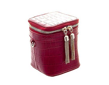 FASHION ROUND SQUARE PATTERNED DESIGN CHAIN TASSEL CROSSBODY BAG