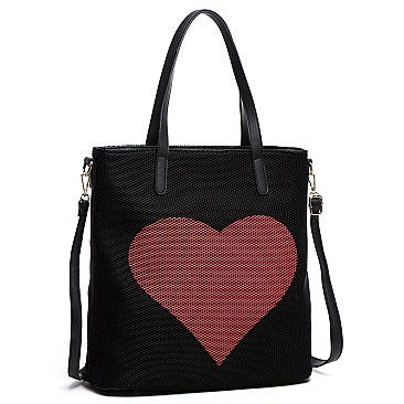 Mesh Heart Tote