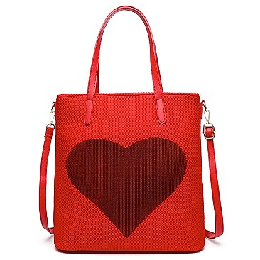 Mesh Heart Tote