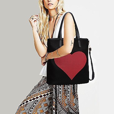 Mesh Heart Tote
