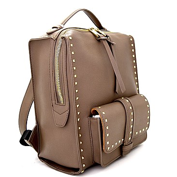 H170517-31-LP Dream Control Stud Accent 2 Way Boxy Backpack with Stud Strap