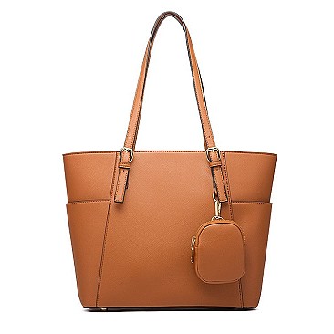 3 IN 1 SMOOTH STYLISH TOTE CROSSBODY PURSE SET