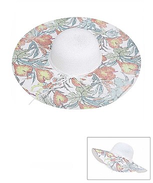 LOVELY FLOWER STRAW SUN HAT