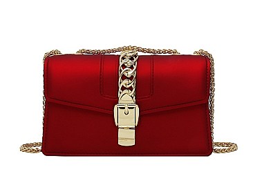 Buckel Accented Jelly Medium Shoulder Bag