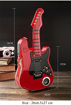 Guitar Shaped Bluetooth Speaker Cross Body - Shoulder Bags With Multimedia Player Radio