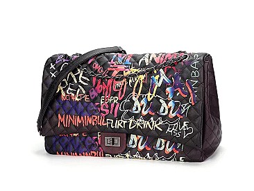 Super Large Capacity Graffiti Style Shoulder Bag