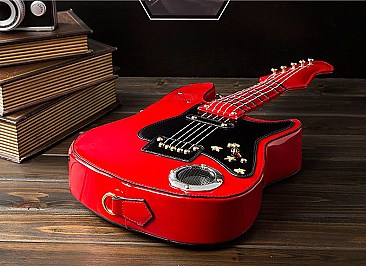 Guitar Shaped Bluetooth Speaker Cross Body - Shoulder Bags With Multimedia Player Radio