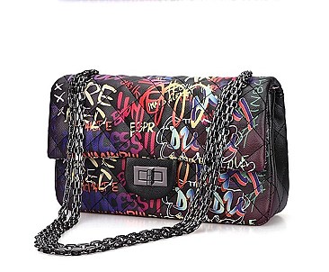 Graffiti Shoulder Handbag