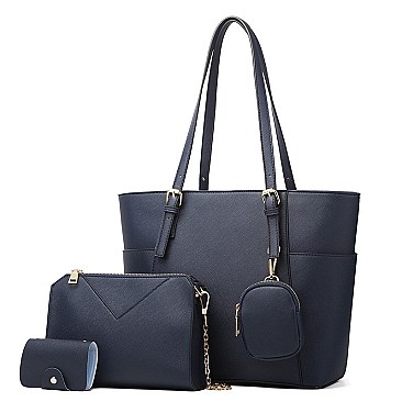 3 IN 1 SMOOTH STYLISH TOTE CROSSBODY PURSE SET