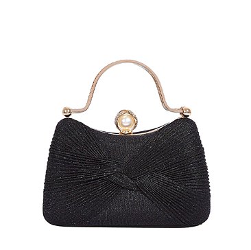 Glitter Pleated Clutch
